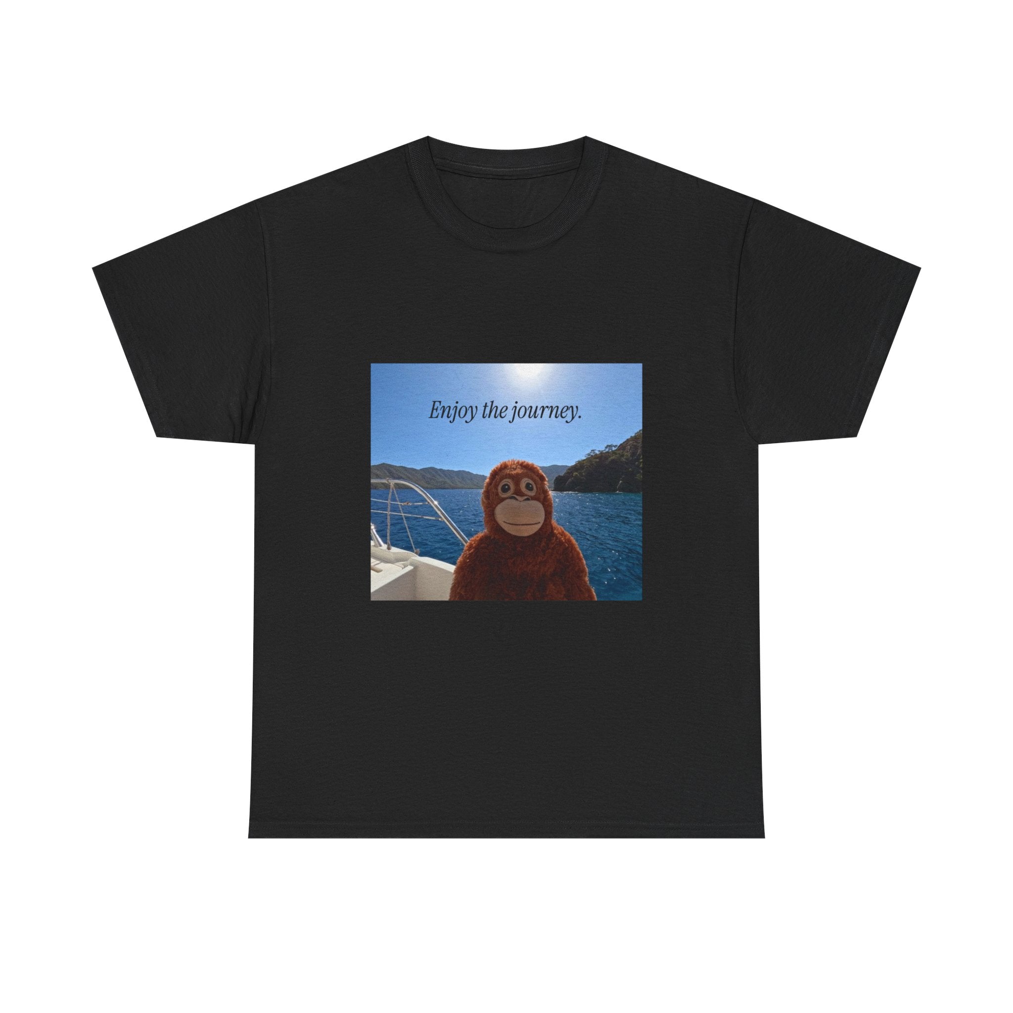 Monkey on Boat Enjoy the Journey Tee | nautical travel graphic t-shirt