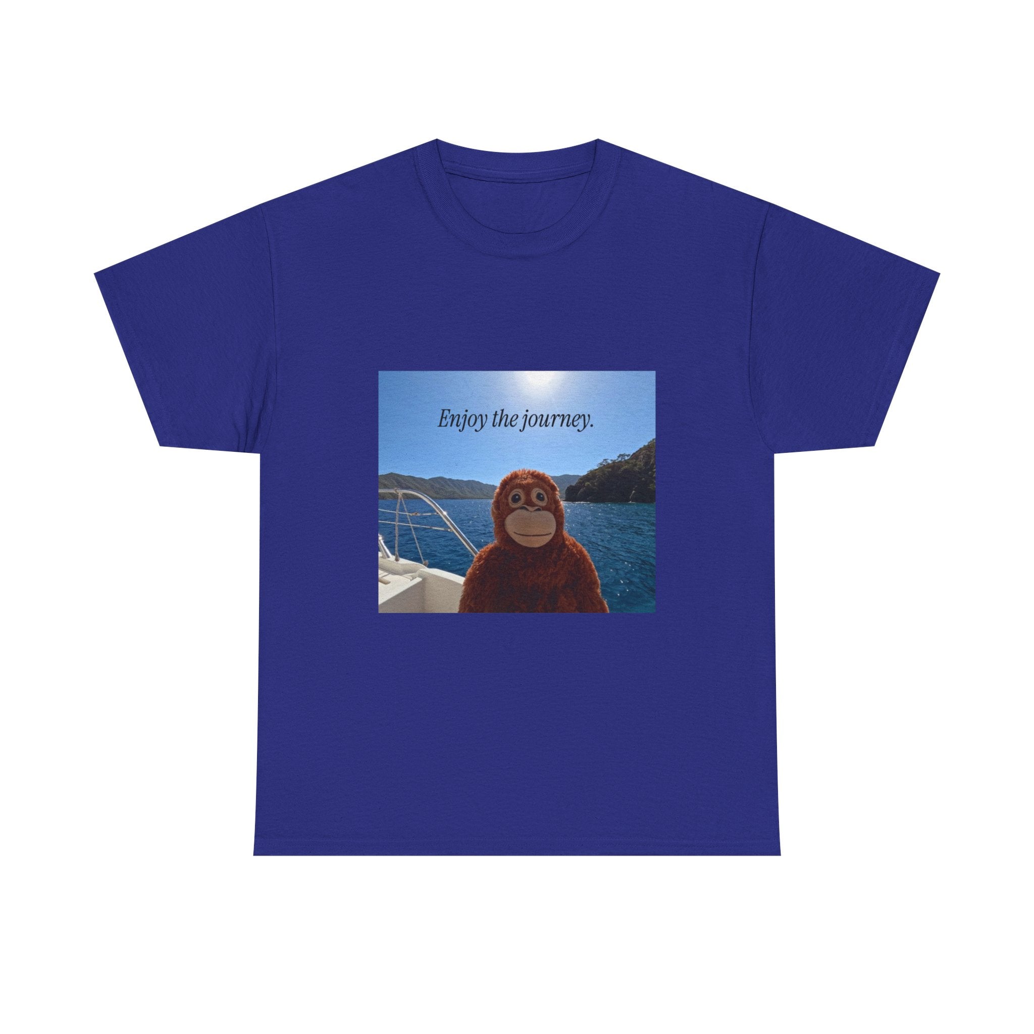 Monkey on Boat Enjoy the Journey Tee | nautical travel graphic t-shirt