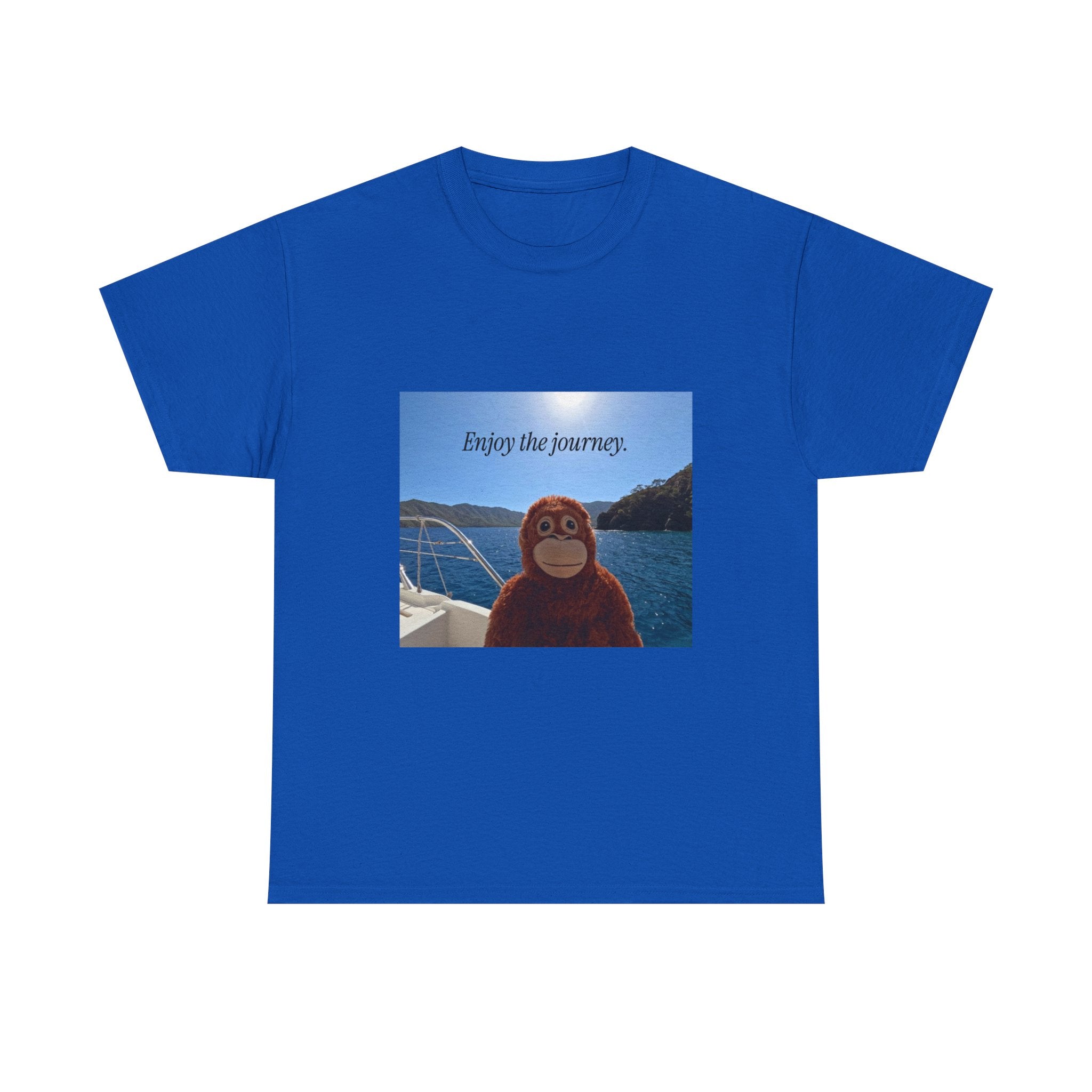 Monkey on Boat Enjoy the Journey Tee | nautical travel graphic t-shirt