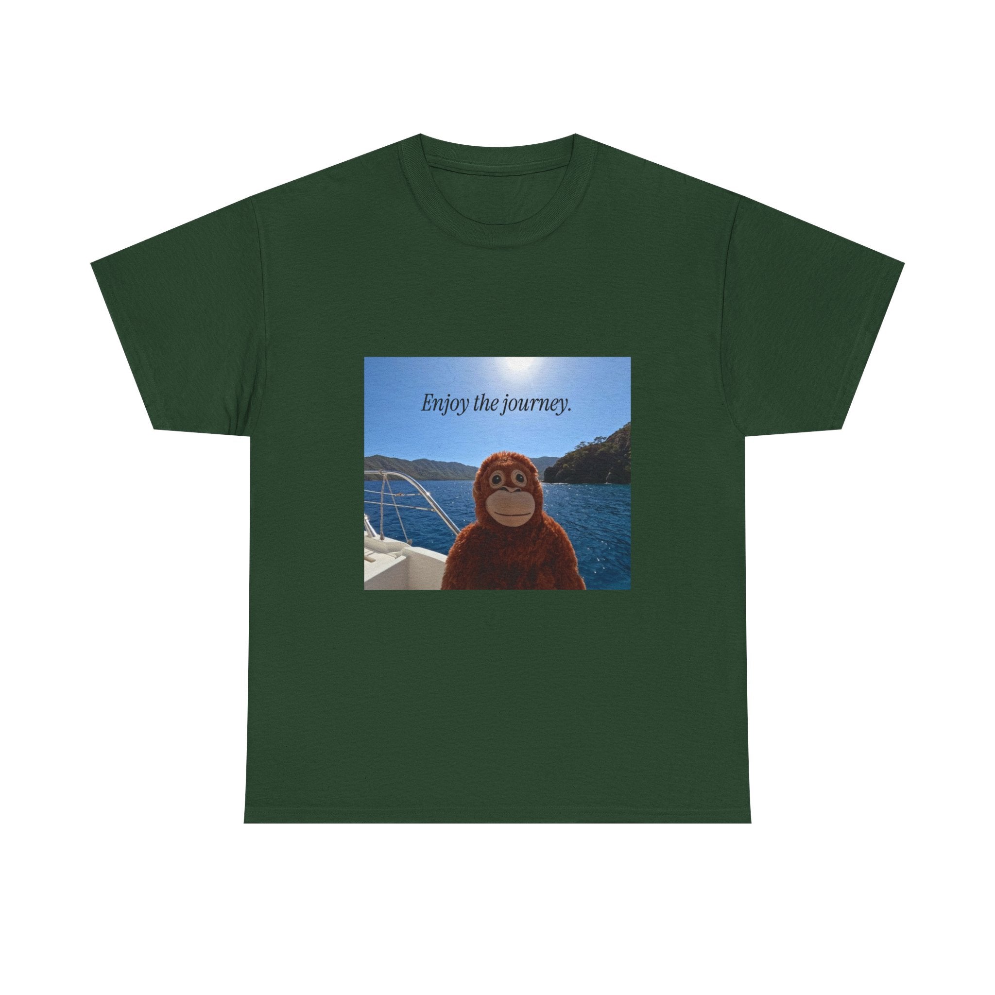 Monkey on Boat Enjoy the Journey Tee | nautical travel graphic t-shirt